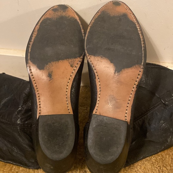 💫 Capezio Boots Black Leather Cowboy Boots - Picture 7 of 11